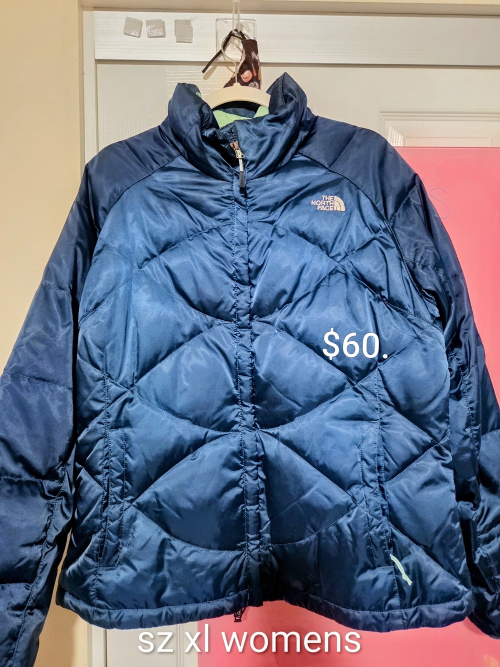 The North Face Women's Navy Blue Quilted Puffer Jacket